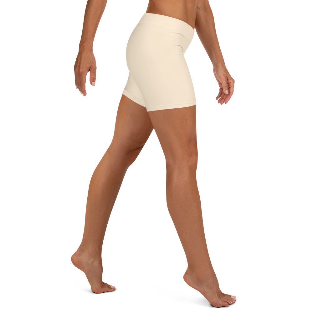 Michigan Upper Peninsula Tight Shorts (w/ UP Outline) | Champagne White