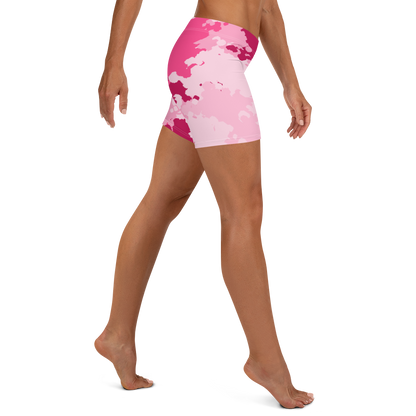 Michigan Upper Peninsula Tight Shorts (w/ UP Outline) | Pink Camo