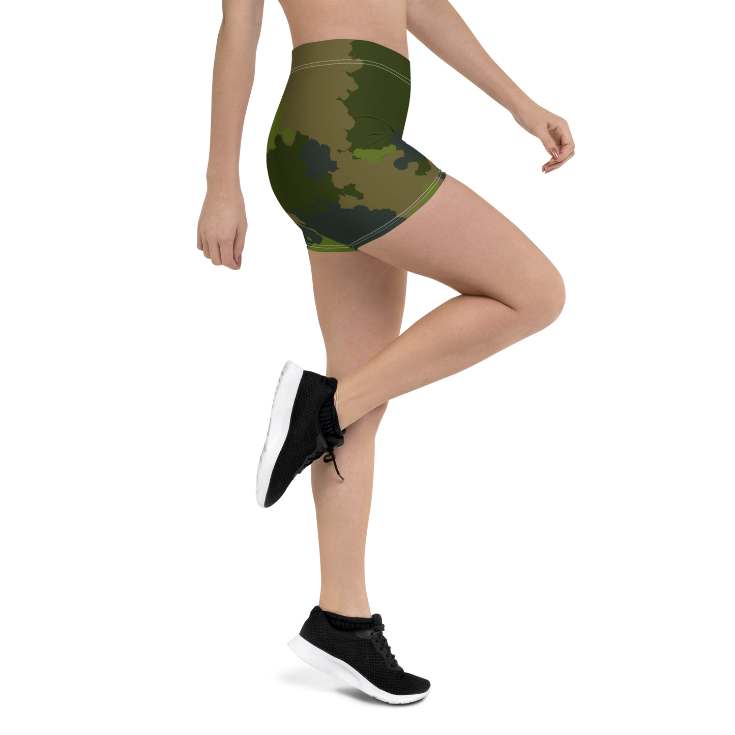 Michigan Upper Peninsula Tight Shorts (w/ UP Outline) | Woodland Camo