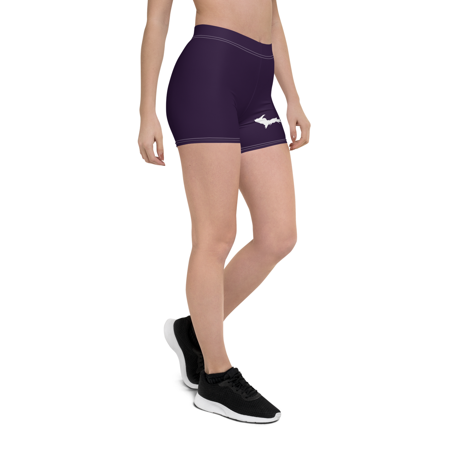 Michigan Upper Peninsula Tight Shorts (w/ UP Outline) | Blackcurrant