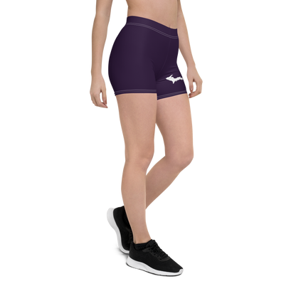 Michigan Upper Peninsula Tight Shorts (w/ UP Outline) | Blackcurrant