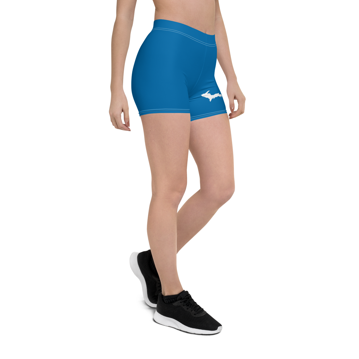 Michigan Upper Peninsula Tight Shorts (w/ UP Outline) | Azure