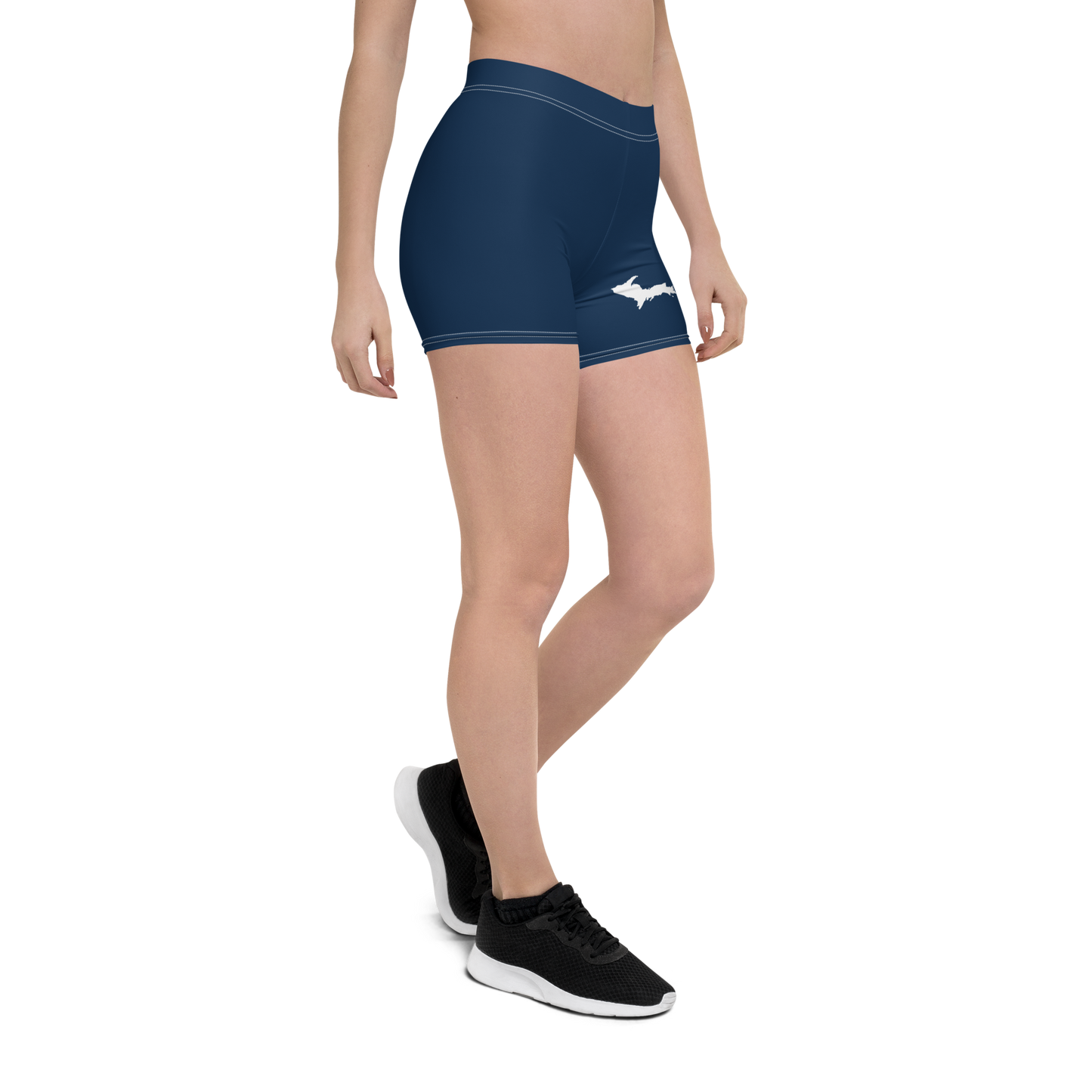 Michigan Upper Peninsula Tight Shorts (w/ UP Outline) | Navy