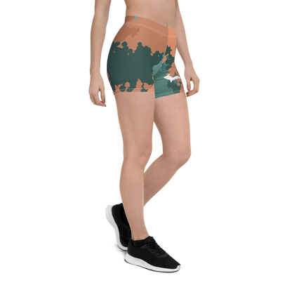 Michigan Upper Peninsula Tight Shorts (w/ UP Outline) | Copper Country Camo