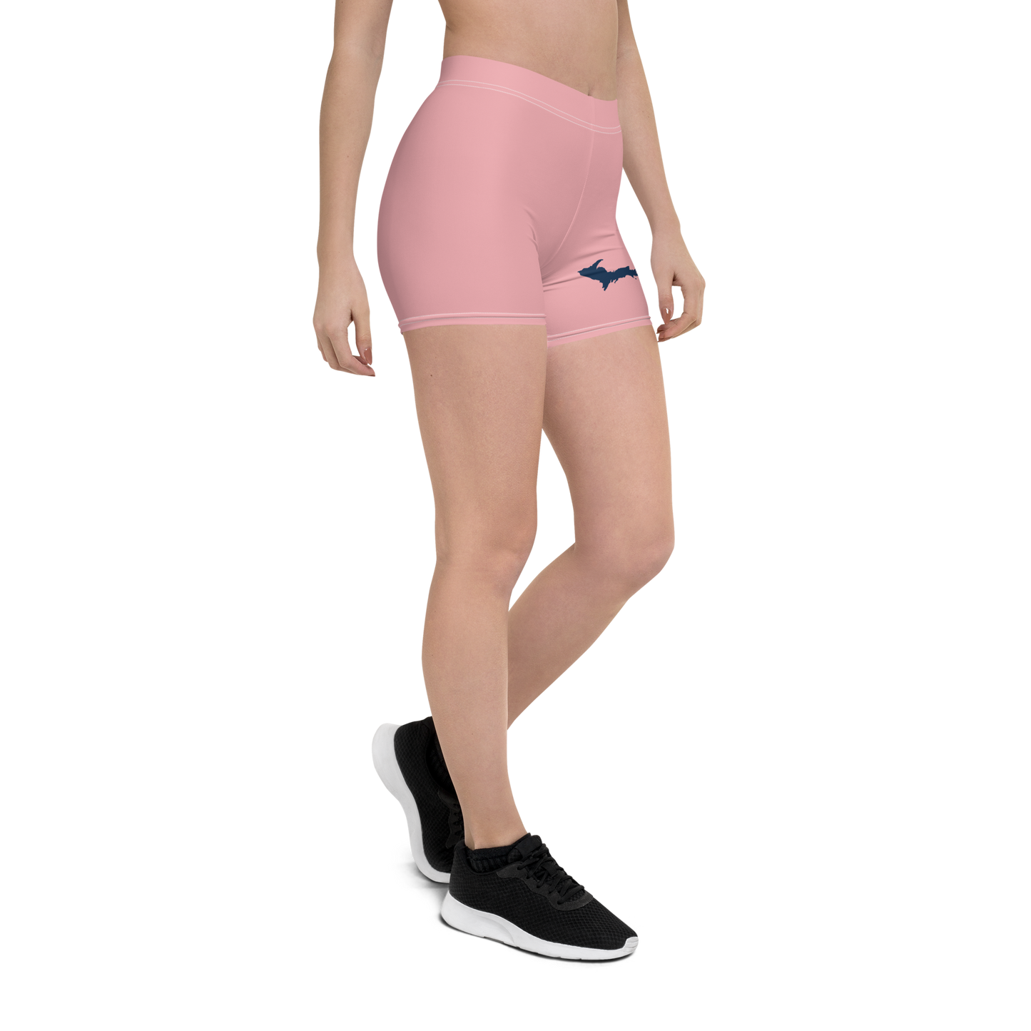 Michigan Upper Peninsula Tight Shorts (w/ UP Outline) | Strawberry Pink