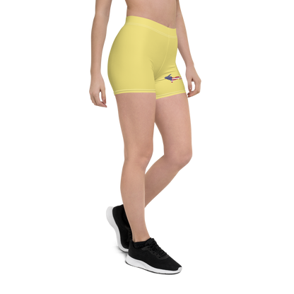 Michigan Upper Peninsula Tight Shorts (w/ UP Outline) | Cherry Yellow