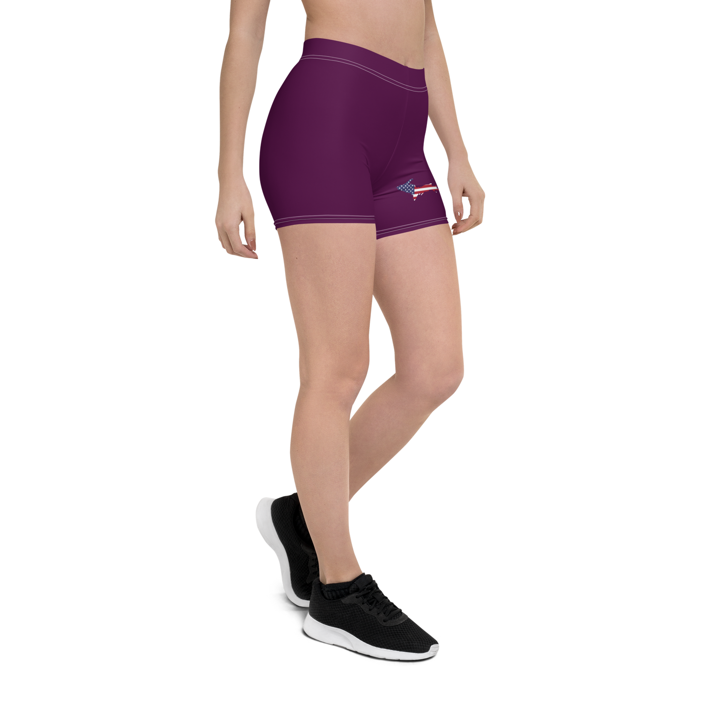 Michigan Upper Peninsula Tight Shorts (w/ UP Outline) | Tyrian Purple