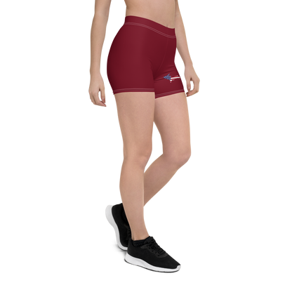 Michigan Upper Peninsula Tight Shorts (w/ UP Outline) | Burgandy