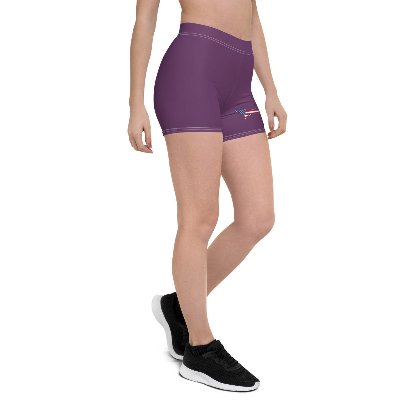 Michigan Upper Peninsula Tight Shorts (w/ UP Outline) | Plum