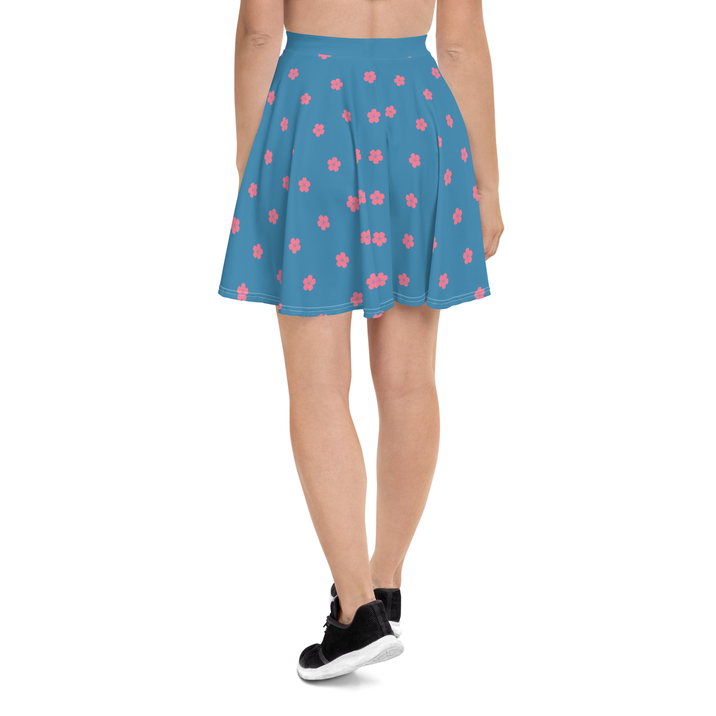 Michigan Cherry Blossom Skater Skirt | Lake Michigan Blue