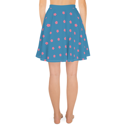 Michigan Cherry Blossom Skater Skirt | Lake Michigan Blue