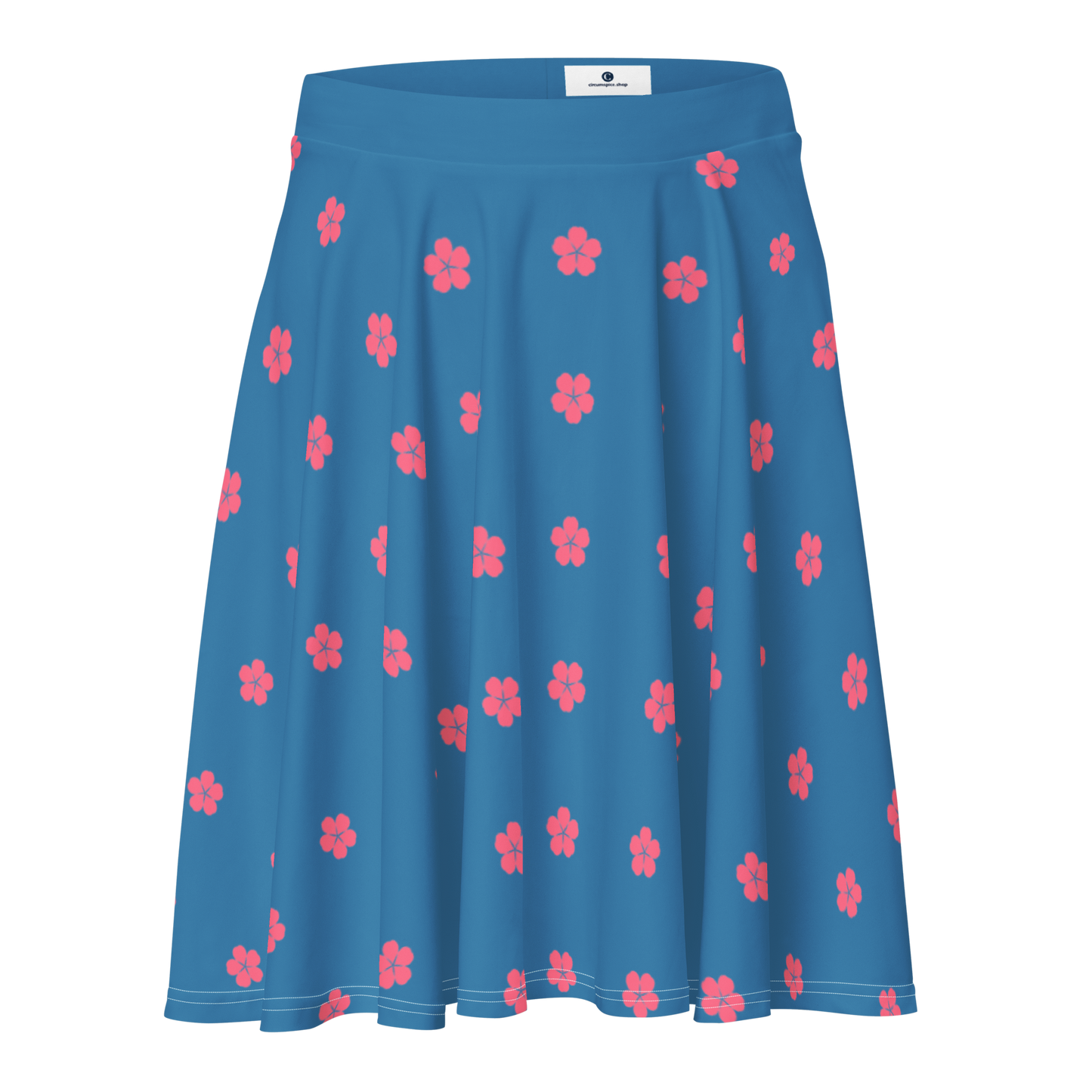 Michigan Cherry Blossom Skater Skirt | Lake Michigan Blue