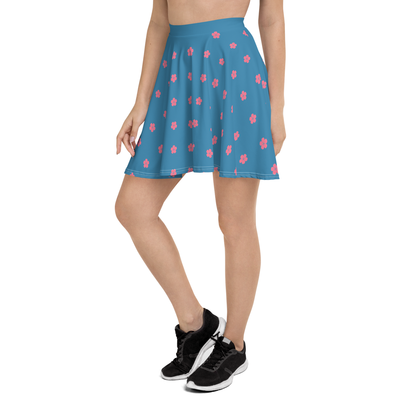 Michigan Cherry Blossom Skater Skirt | Lake Michigan Blue