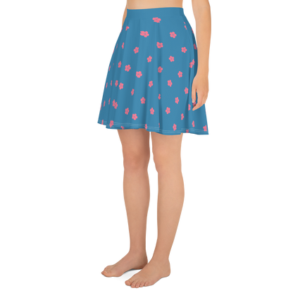 Michigan Cherry Blossom Skater Skirt | Lake Michigan Blue