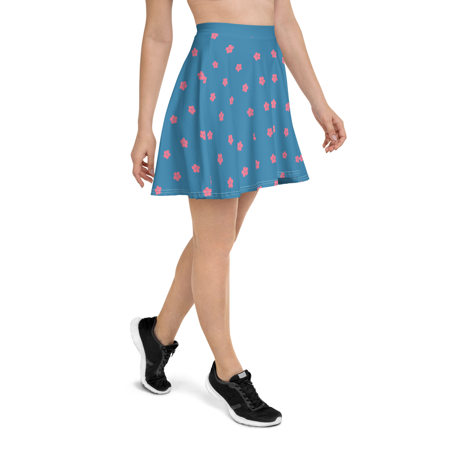 Michigan Cherry Blossom Skater Skirt | Lake Michigan Blue