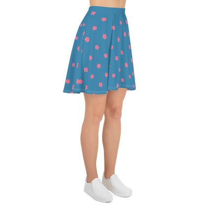 Michigan Cherry Blossom Skater Skirt | Lake Michigan Blue