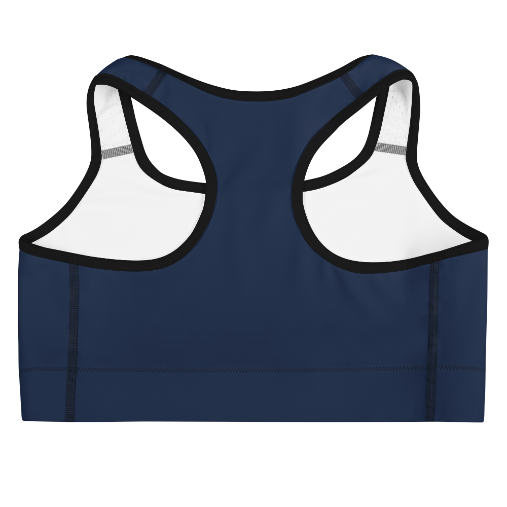 Michigan Upper Peninsula Sports Bra (w/ UP USA Flag Outline) | Navy