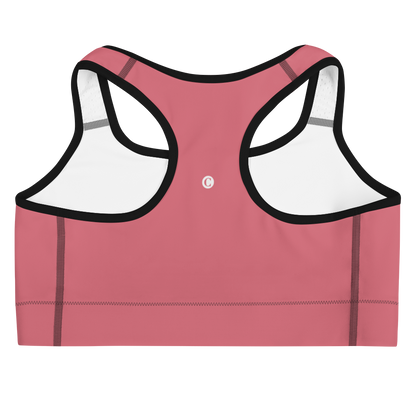 Michigan Upper Peninsula Sports Bra (w/ UP USA Flag Outline) | Watermelon Pink