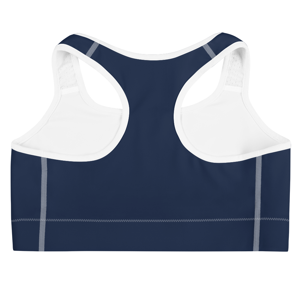 Michigan Upper Peninsula Sports Bra (w/ UP USA Flag Outline) | Navy