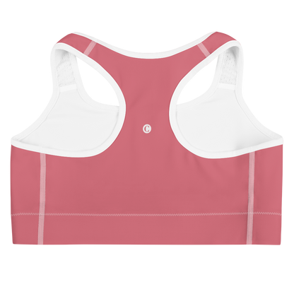 Michigan Upper Peninsula Sports Bra (w/ UP USA Flag Outline) | Watermelon Pink