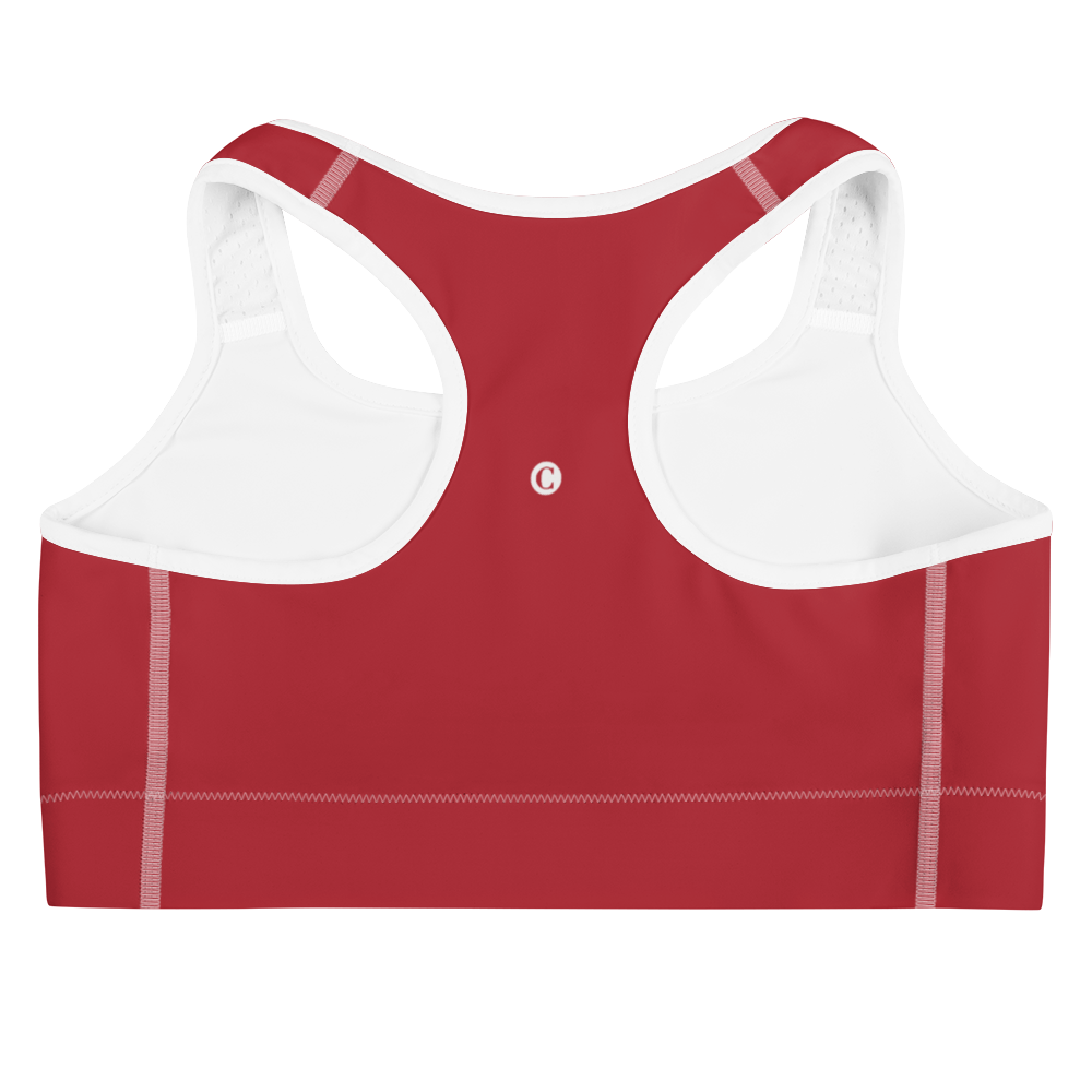 Michigan Upper Peninsula Sports Bra (w/ UP USA Flag) | Thimbleberry Red