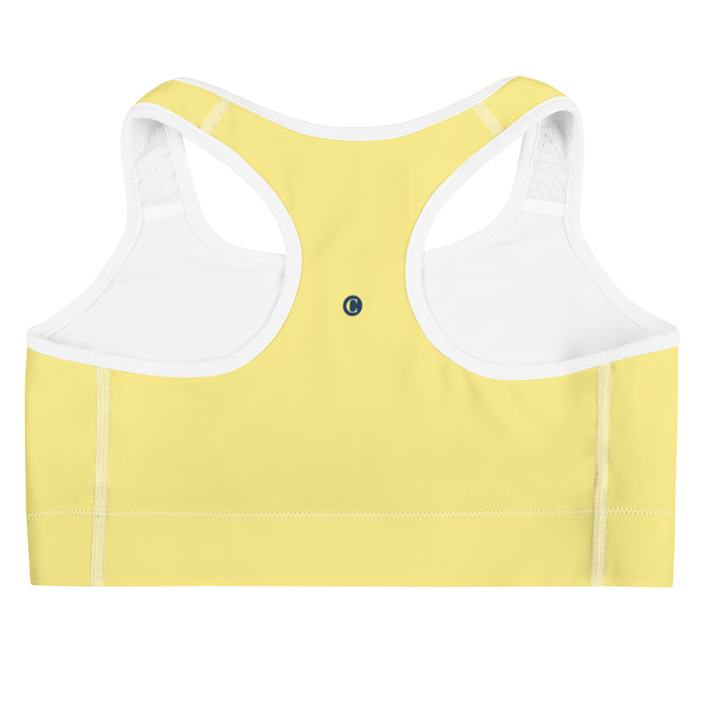 Michigan Upper Peninsula Sports Bra (w/ UP USA Flag) | Cherry Yellow