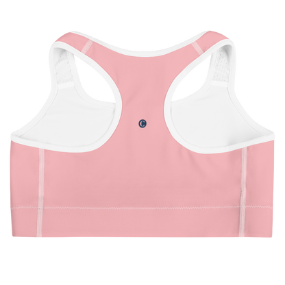 Michigan Upper Peninsula Sports Bra (w/ UP USA Flag) | Strawberry Pink