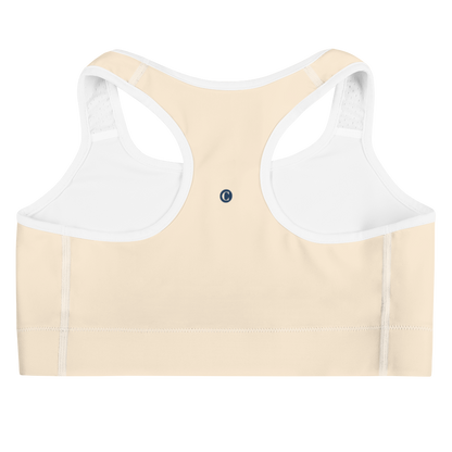 Michigan Upper Peninsula Sports Bra (w/ UP USA Flag) | Champagne White