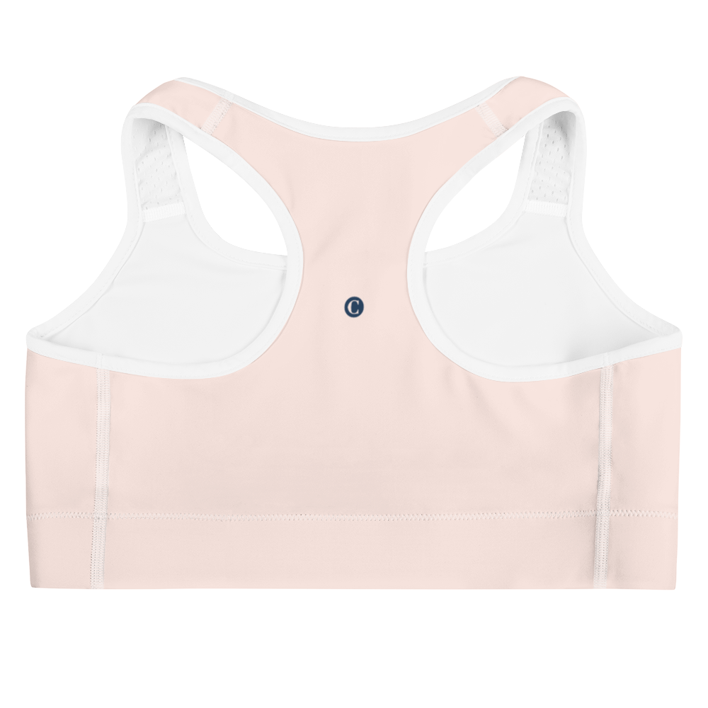 Michigan Upper Peninsula Sports Bra (w/ UP USA Flag) | Champagne Pink