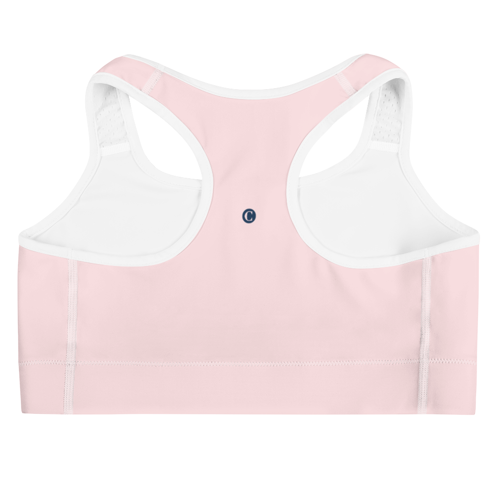 Michigan Upper Peninsula Sports Bra (w/ UP USA Flag) | Pale Pink