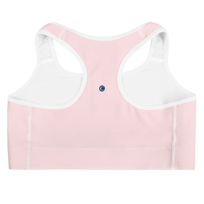 Michigan Upper Peninsula Sports Bra (w/ UP USA Flag) | Pale Pink