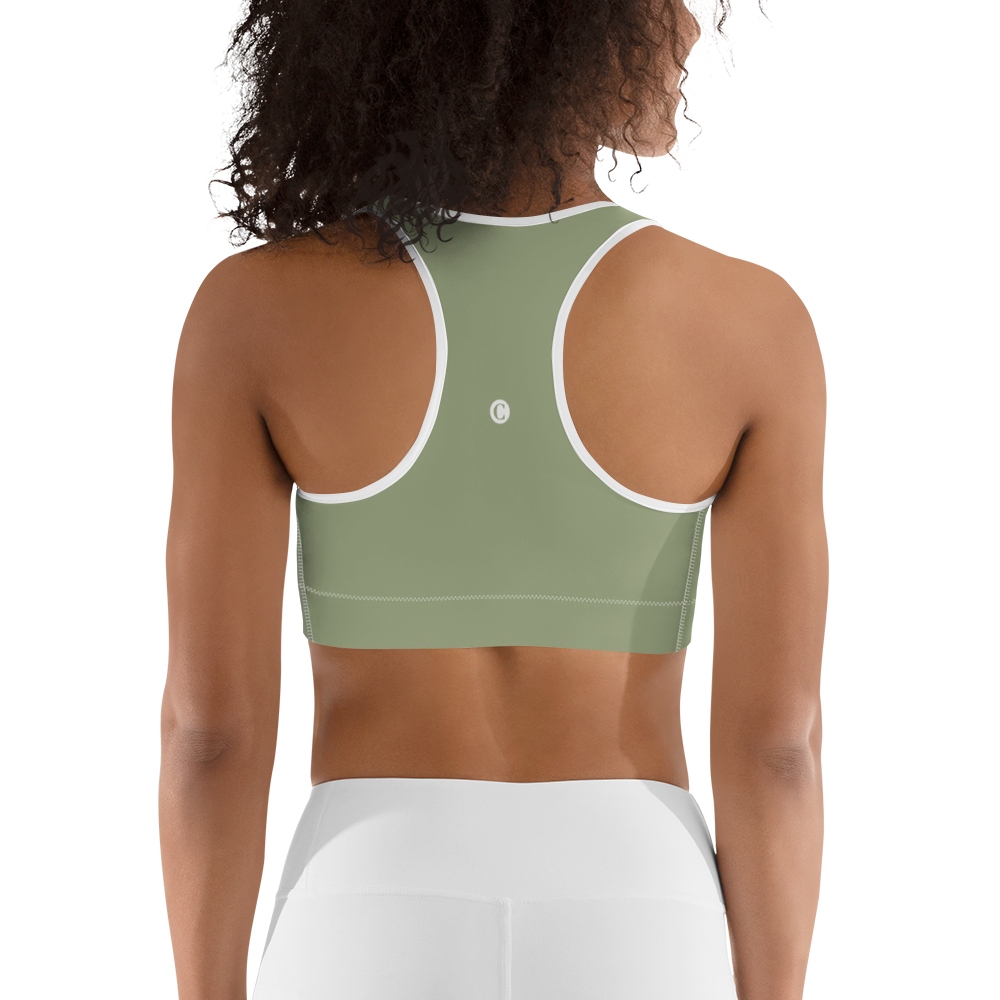 Michigan Upper Peninsula Sports Bra (w/ UP Outline ) | Beachgrass Green