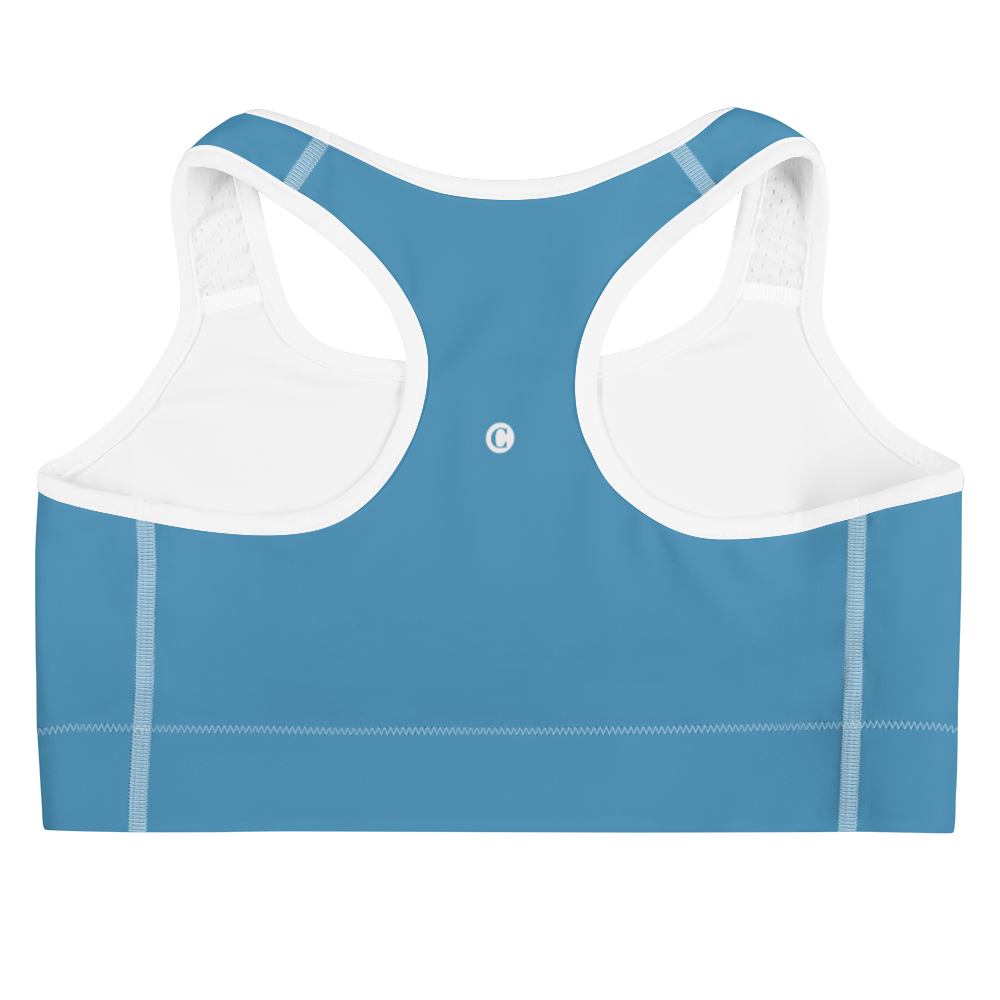 Michigan Upper Peninsula Sports Bra (w/ UP Outline) | Lake Michigan Blue