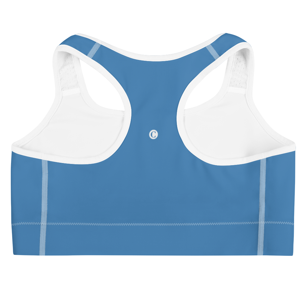 Michigan Upper Peninsula Sports Bra (w/ UP Outline) | Lake Superior Blue