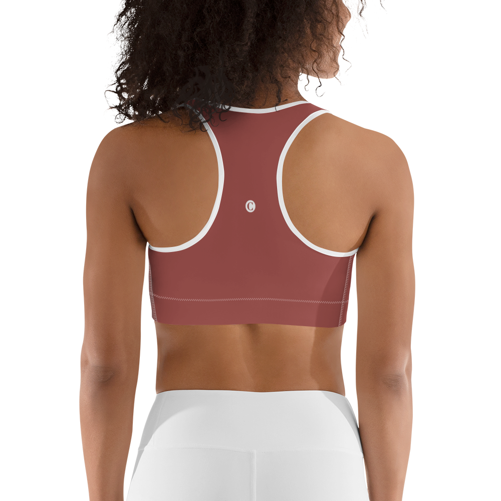 Michigan Upper Peninsula Sports Bra (w/ UP Outline) | Ore Dock Red