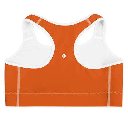 Michigan Upper Peninsula Sports Bra (w/ UP Outline) | Maple Leaf Orange