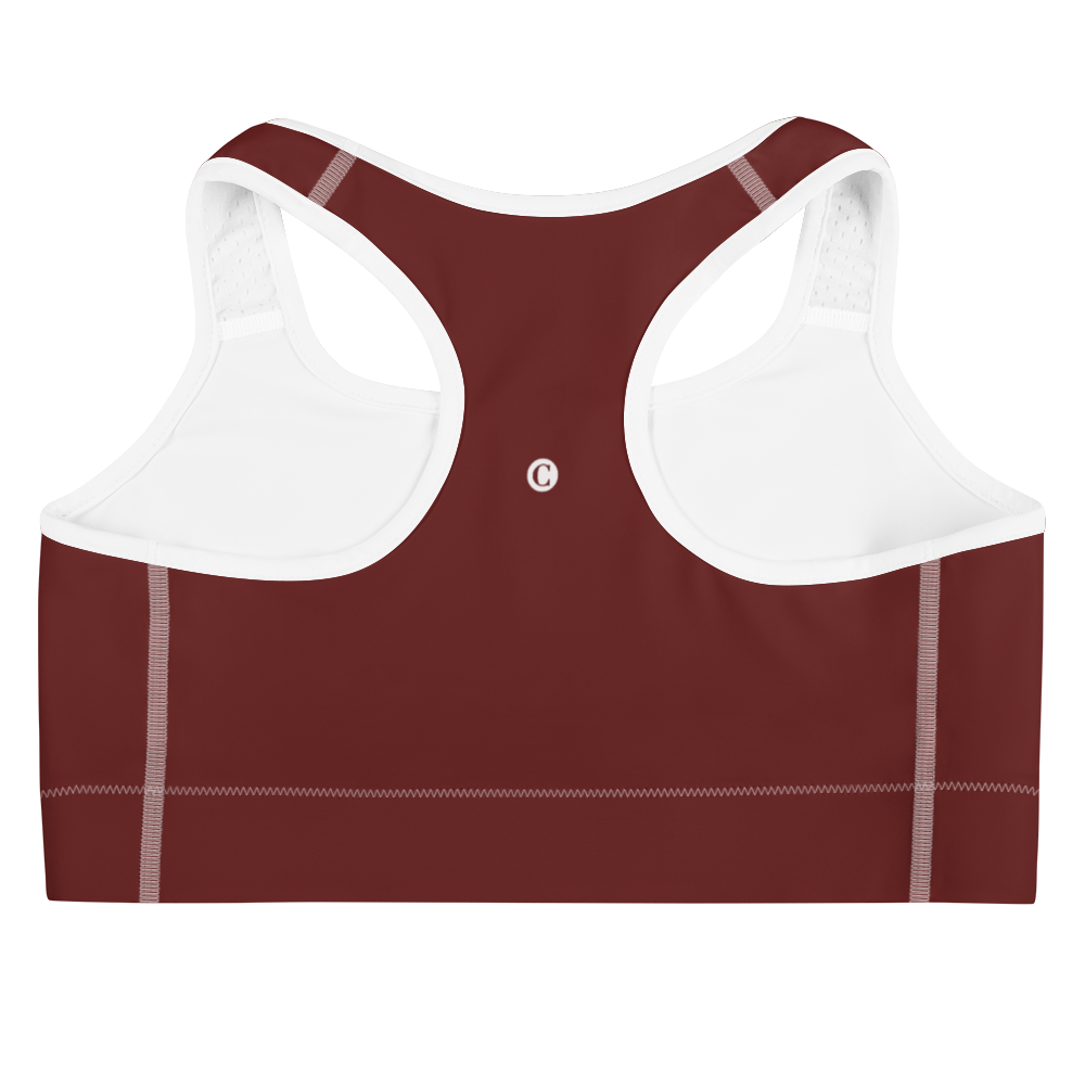 Michigan Upper Peninsula Sports Bra (w/ UP Outline) | Cherrywood Color