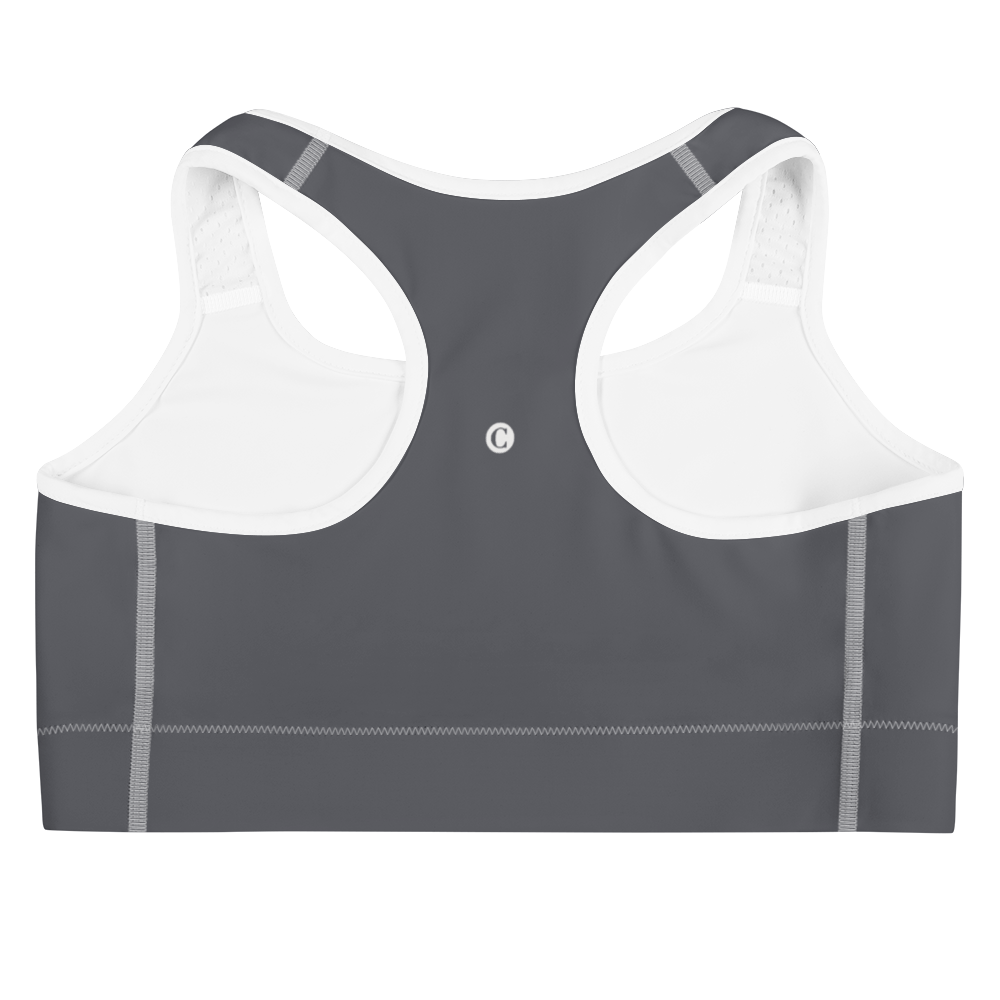 Michigan Upper Peninsula Sports Bra (w/ UP Outline ) | Iron Ore Grey