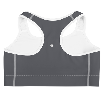 Michigan Upper Peninsula Sports Bra (w/ UP Outline ) | Iron Ore Grey