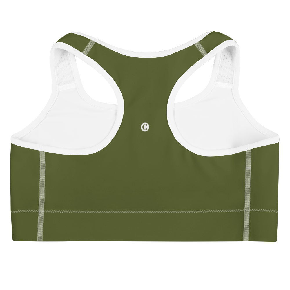 Michigan Upper Peninsula Sports Bra (w/ UP Outline ) | Army Green