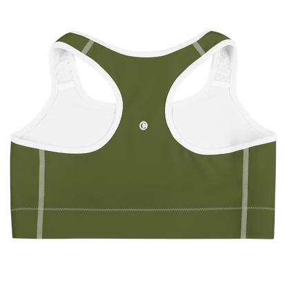 Michigan Upper Peninsula Sports Bra (w/ UP Outline ) | Army Green