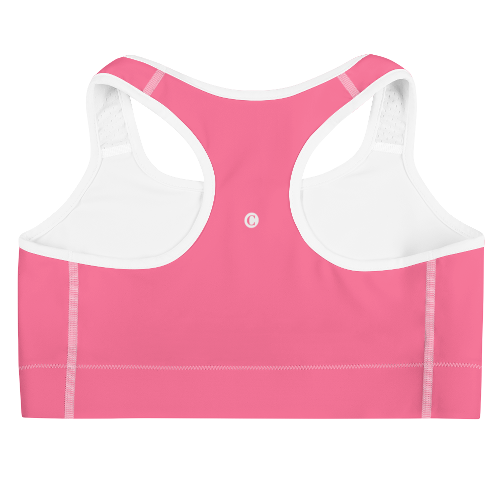 Michigan Upper Peninsula Sports Bra (w/ UP Outline ) | Rhodochrosite Pink