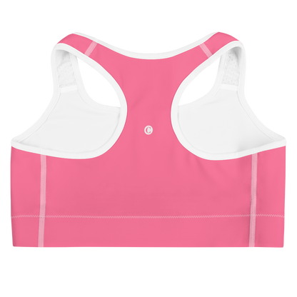 Michigan Upper Peninsula Sports Bra (w/ UP Outline ) | Rhodochrosite Pink