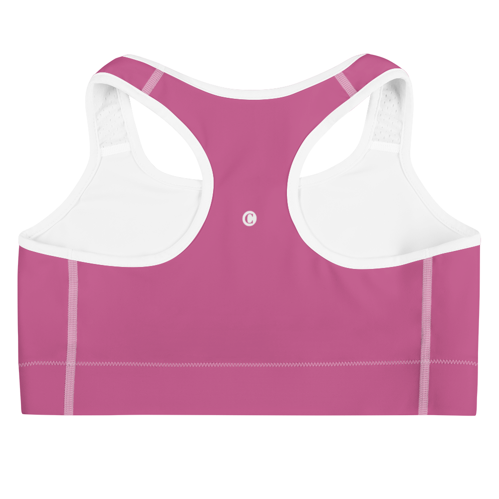 Michigan Upper Peninsula Sports Bra (w/ UP Outline ) | Apple Blossom Pink