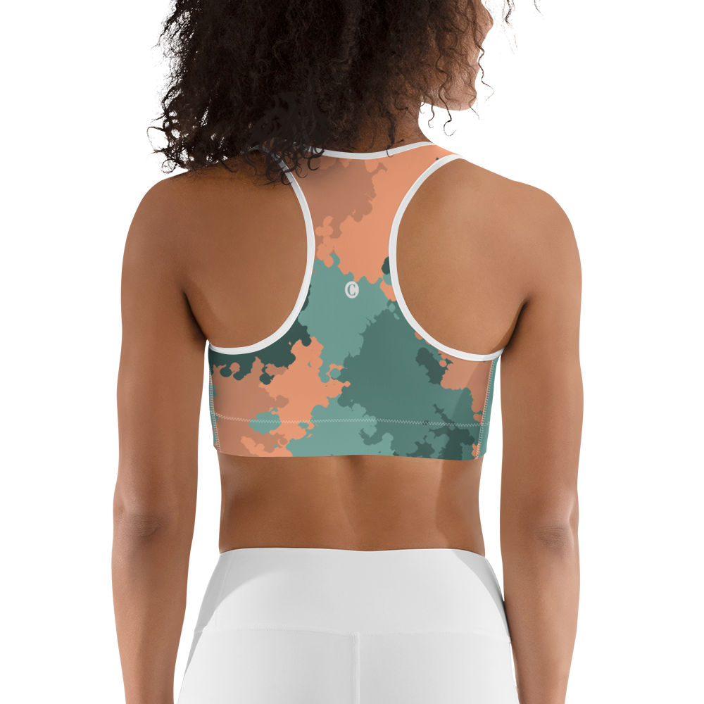 Michigan Upper Peninsula Sports Bra (w/ UP Outline) | Copper Country Camo