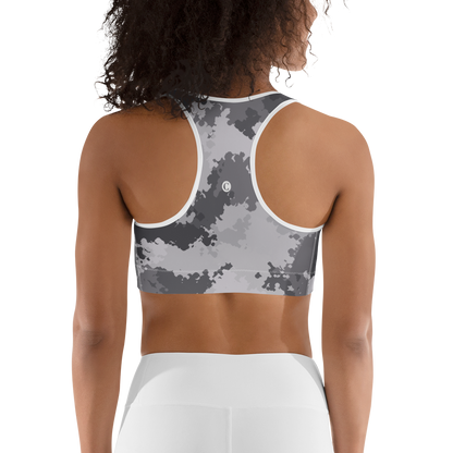 Michigan Upper Peninsula Sports Bra (w/ UP Outline) | Iron Ore Camo