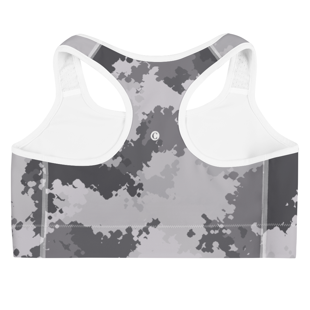 Michigan Upper Peninsula Sports Bra (w/ UP Outline) | Iron Ore Camo