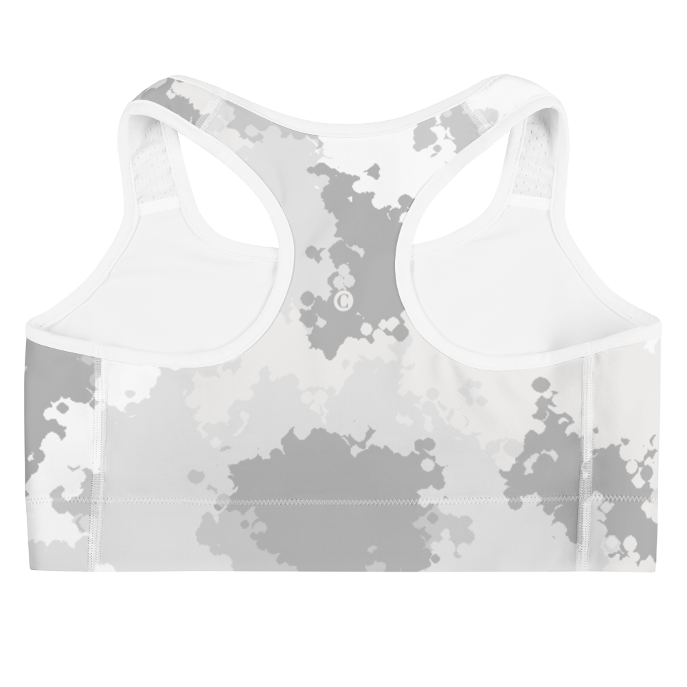 Michigan Upper Peninsula Sports Bra (w/ UP Outline) | Snow Camo