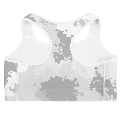 Michigan Upper Peninsula Sports Bra (w/ UP Outline) | Snow Camo