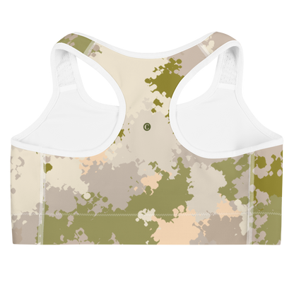 Michigan Upper Peninsula Sports Bra (w/ UP Outline) | Rosy Mound Camo